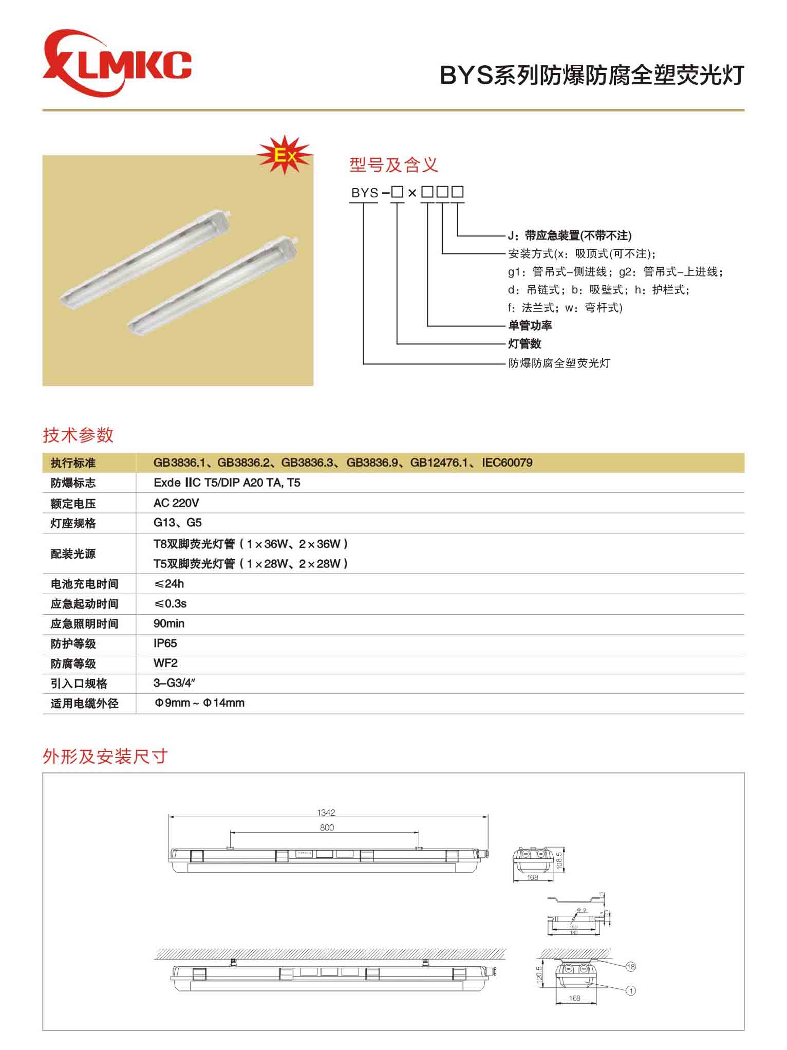 BYS防爆防腐全塑熒光燈 BYS防爆防腐全塑熒光燈